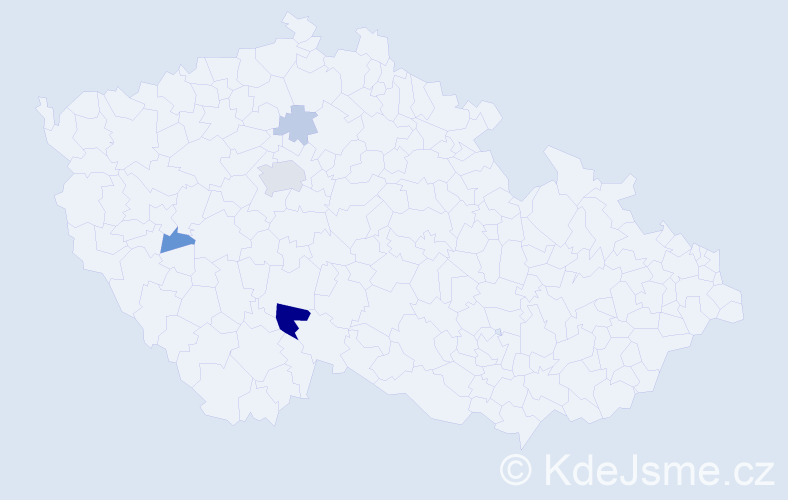 Příjmení: 'Kalimon', počet výskytů 13 v celé ČR