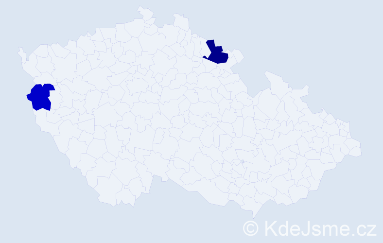 Příjmení: 'Dirbak', počet výskytů 3 v celé ČR