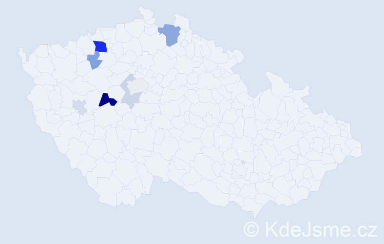 Příjmení: 'Lenkvík', počet výskytů 18 v celé ČR