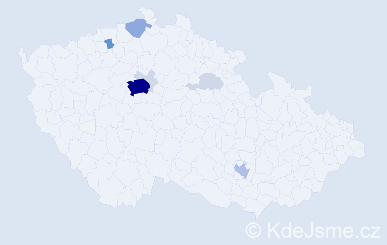 Příjmení: 'Mišejková', počet výskytů 28 v celé ČR