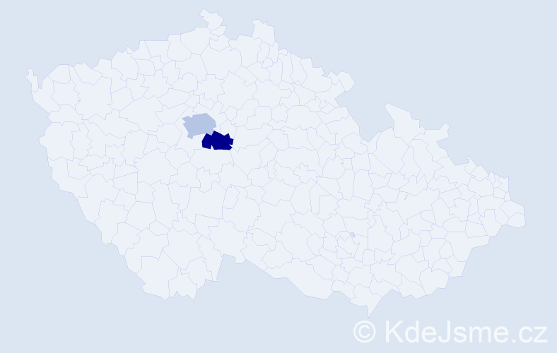 Příjmení: 'Skall', počet výskytů 5 v celé ČR