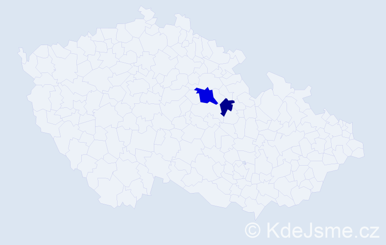 Příjmení: 'Cupasová', počet výskytů 7 v celé ČR