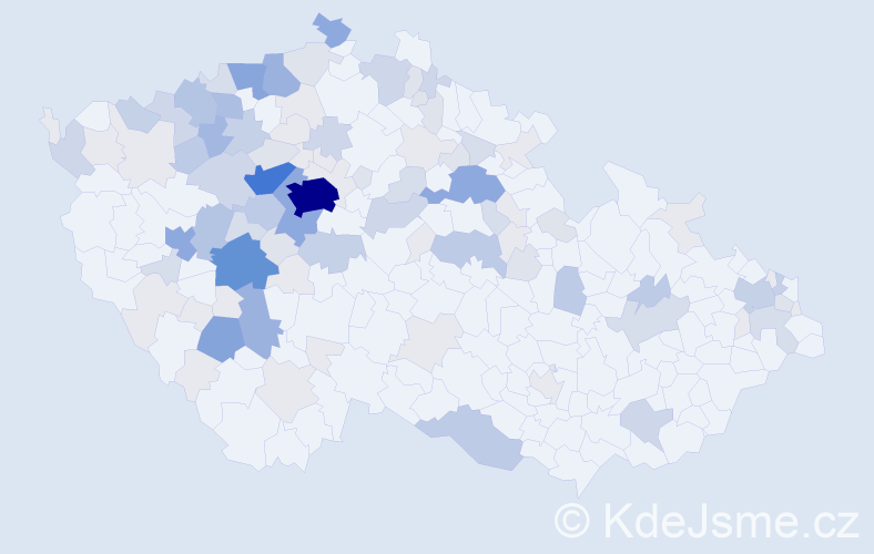 Příjmení: 'Bryndová', počet výskytů 399 v celé ČR