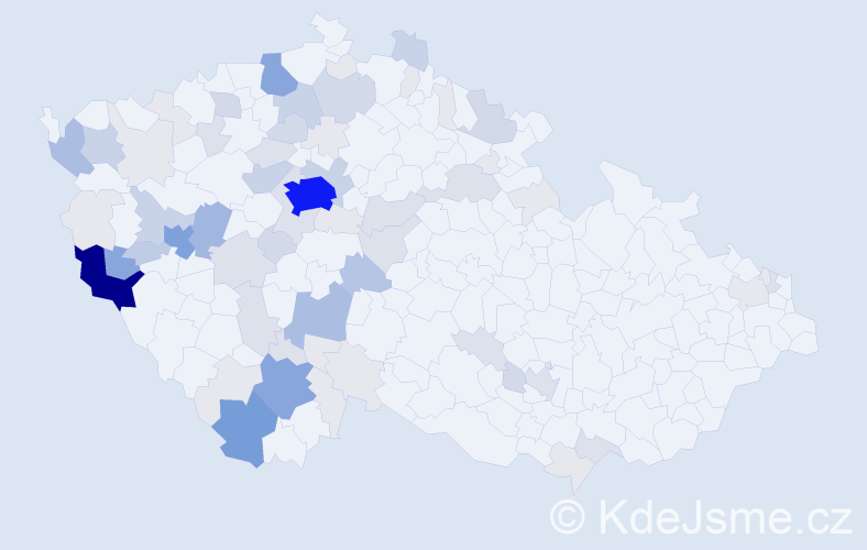 Příjmení: 'Mleziva', počet výskytů 266 v celé ČR