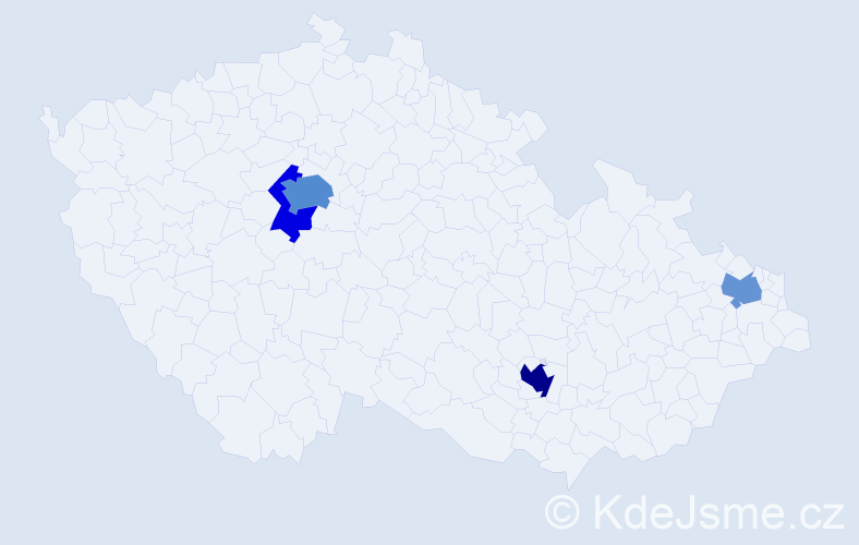Příjmení: 'Almásyová', počet výskytů 9 v celé ČR