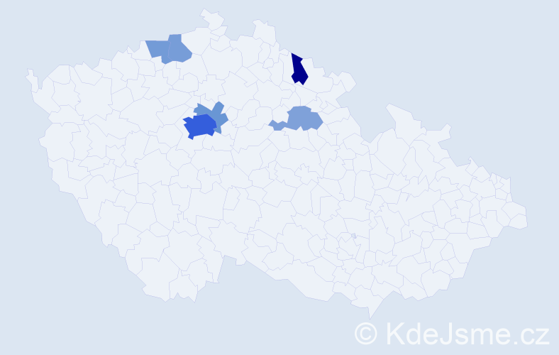 Příjmení: 'Buchko', počet výskytů 19 v celé ČR