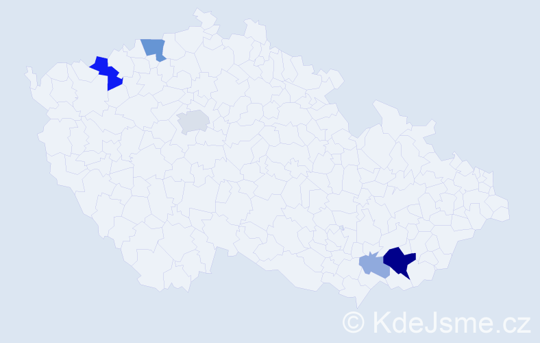 Příjmení: 'Prostináková', počet výskytů 17 v celé ČR