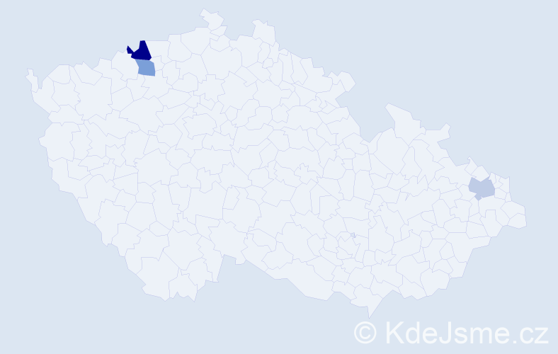 Příjmení: 'Veronesi', počet výskytů 4 v celé ČR