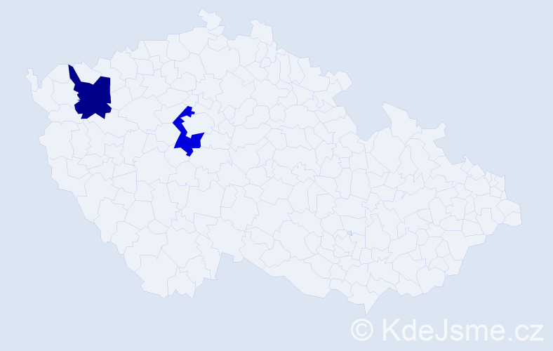 Příjmení: 'Daumann', počet výskytů 2 v celé ČR