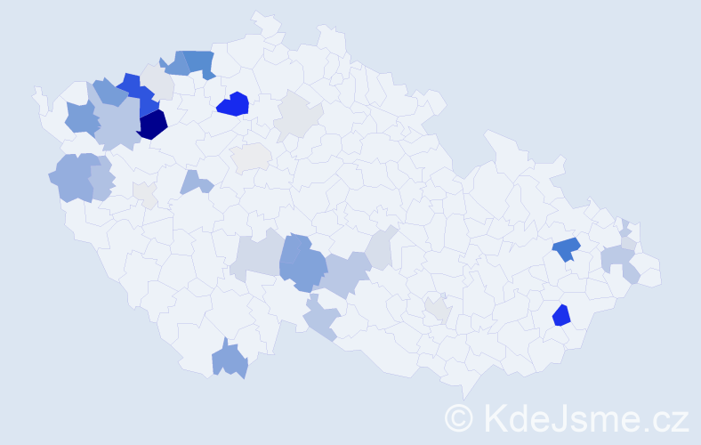 Příjmení: 'Matiová', počet výskytů 118 v celé ČR