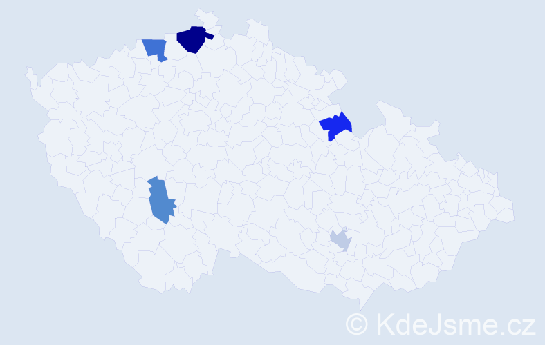 Příjmení: 'Dikoš', počet výskytů 8 v celé ČR