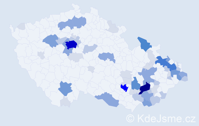 Příjmení: 'Minksová', počet výskytů 188 v celé ČR