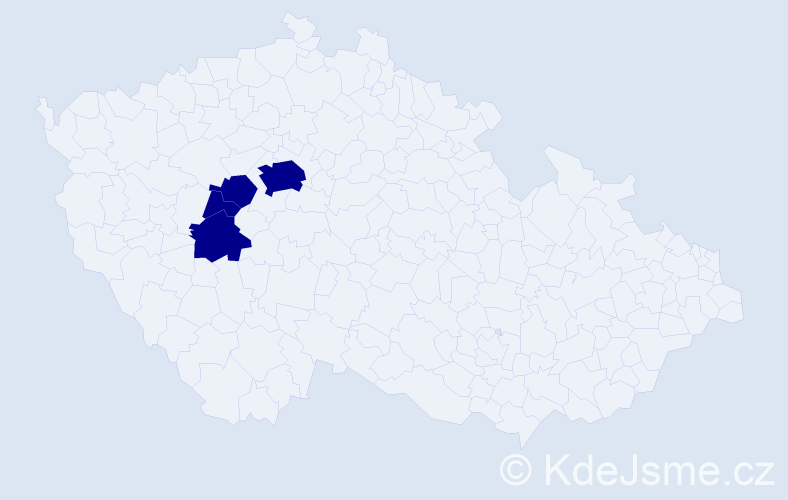 Příjmení: 'Kauzal', počet výskytů 4 v celé ČR