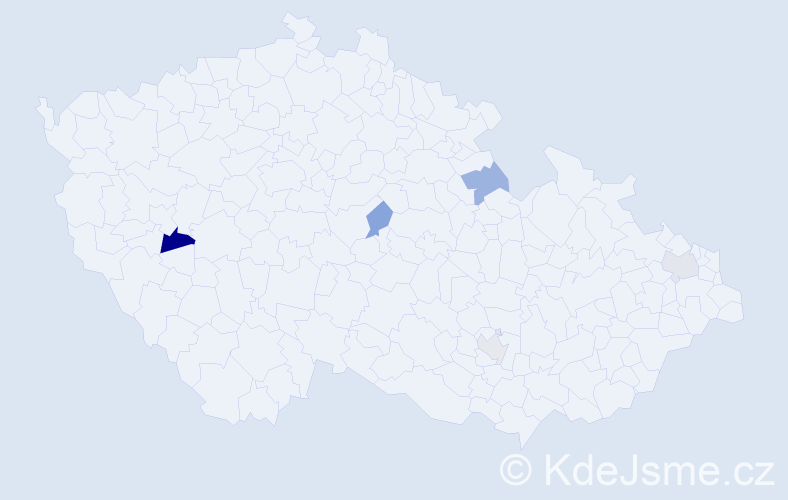 Příjmení: 'Feja', počet výskytů 6 v celé ČR