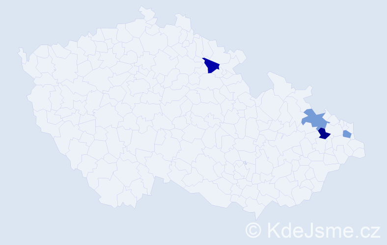 Příjmení: 'Stärková', počet výskytů 4 v celé ČR