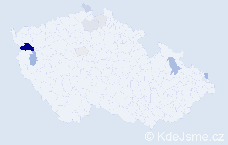 Příjmení: 'Lazur', počet výskytů 24 v celé ČR