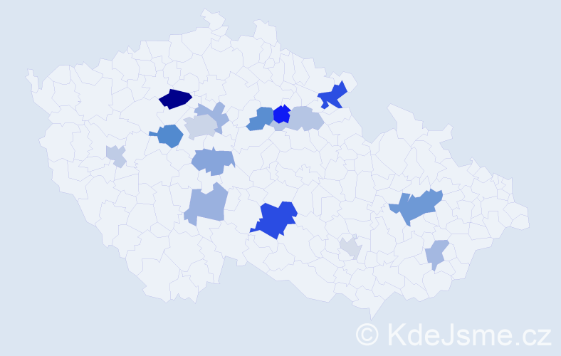 Příjmení: 'Skakun', počet výskytů 28 v celé ČR