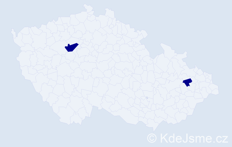 Příjmení: 'Kolaková', počet výskytů 2 v celé ČR