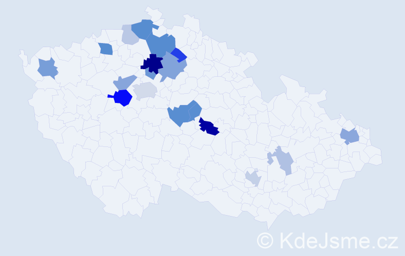 Příjmení: 'Bolvan', počet výskytů 42 v celé ČR