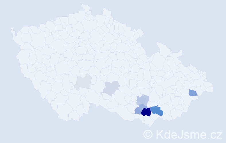 Příjmení: 'Lejska', počet výskytů 92 v celé ČR