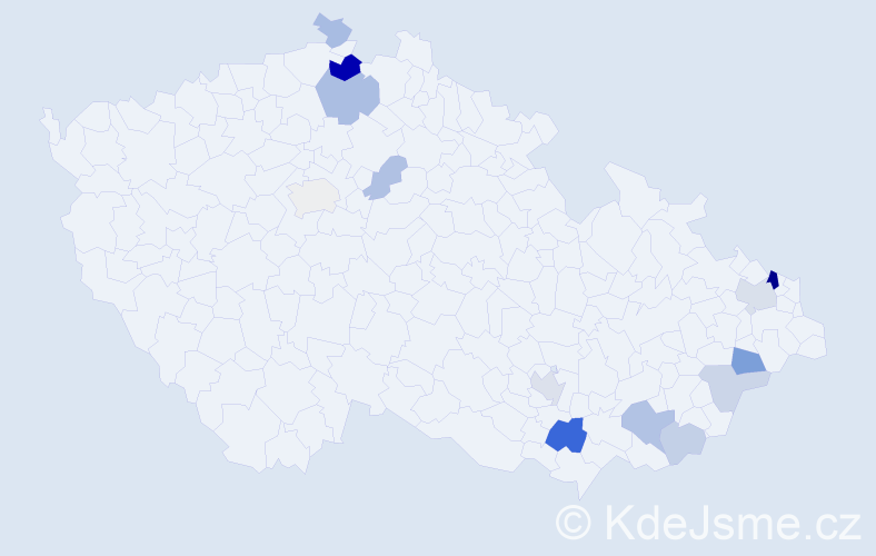 Příjmení: 'Ryl', počet výskytů 30 v celé ČR