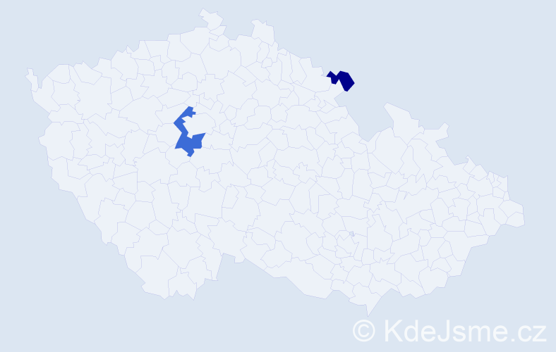 Příjmení: 'Kusza', počet výskytů 4 v celé ČR