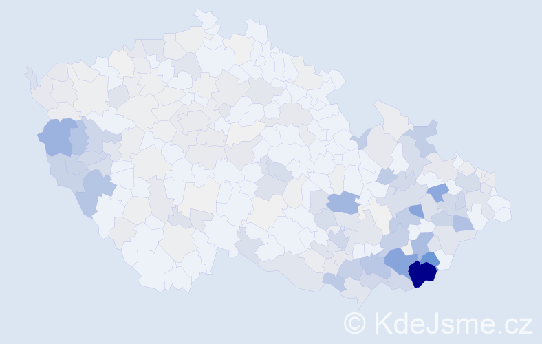Příjmení: 'Janča', počet výskytů 1039 v celé ČR