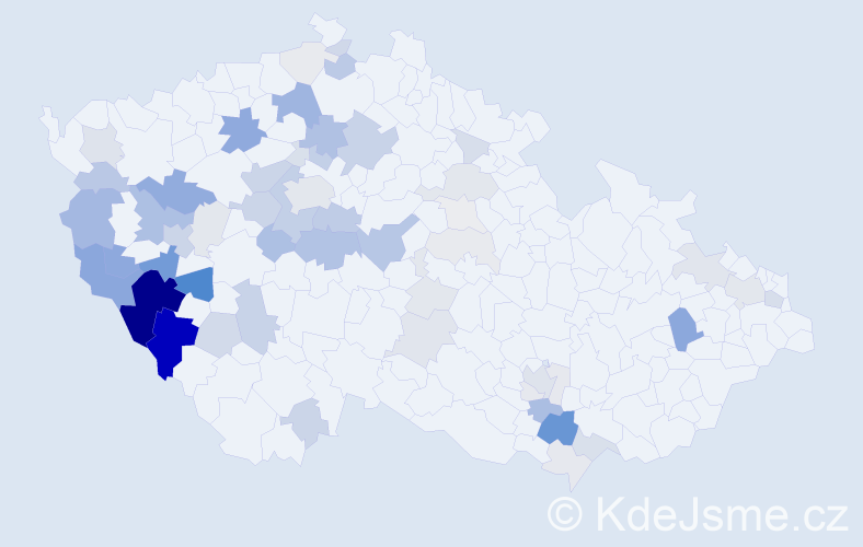 Příjmení: 'Kurc', počet výskytů 214 v celé ČR