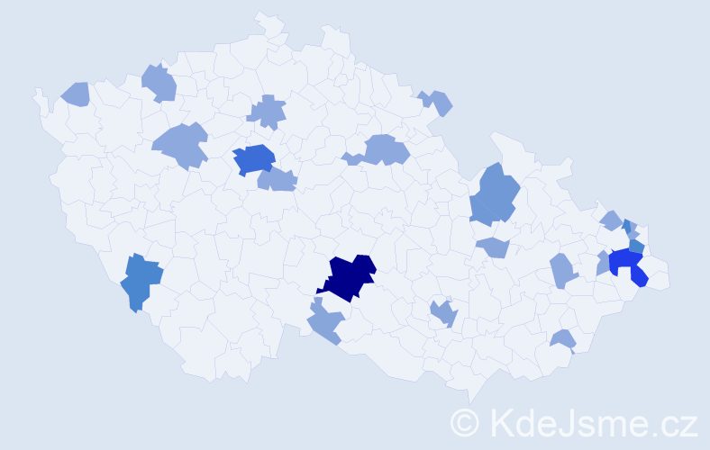 Příjmení: 'Masláková', počet výskytů 56 v celé ČR