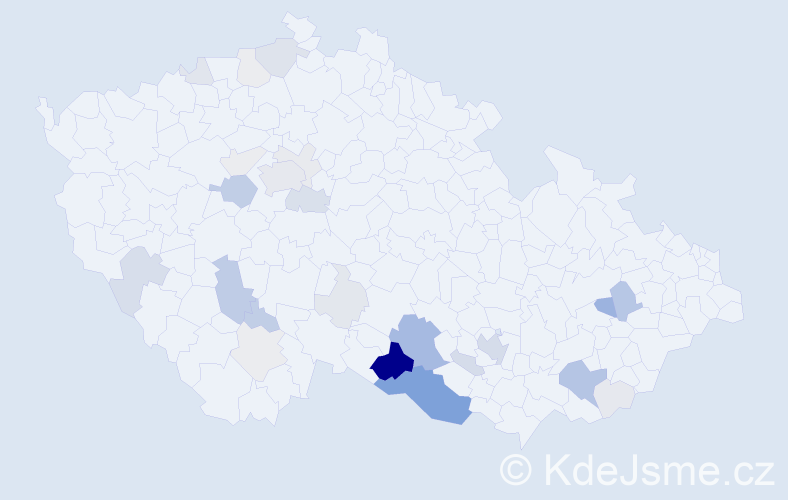 Příjmení: 'Kapinus', počet výskytů 97 v celé ČR