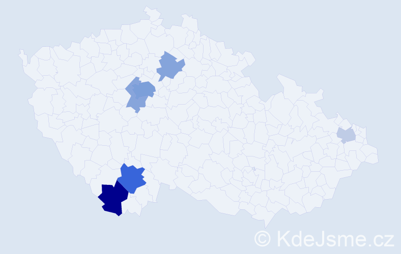 Příjmení: 'Alexandrovová', počet výskytů 17 v celé ČR