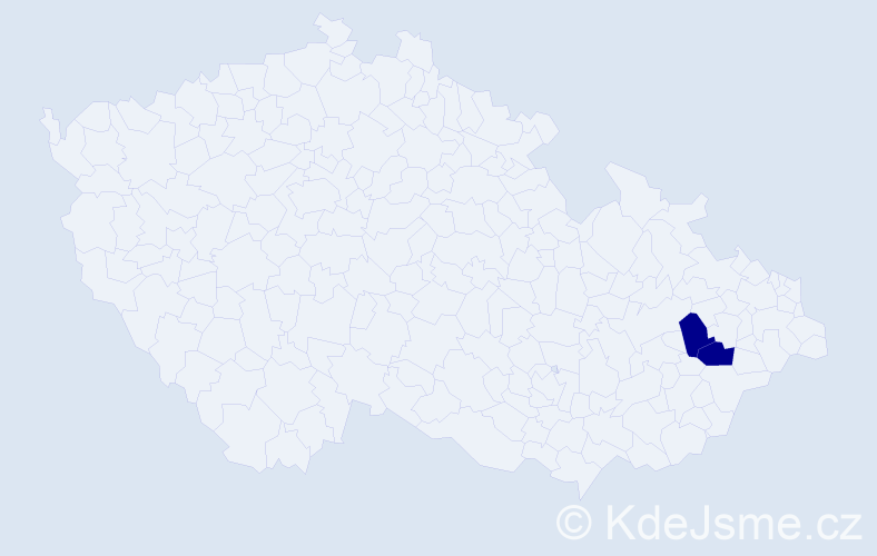 Příjmení: 'Klváčová', počet výskytů 2 v celé ČR