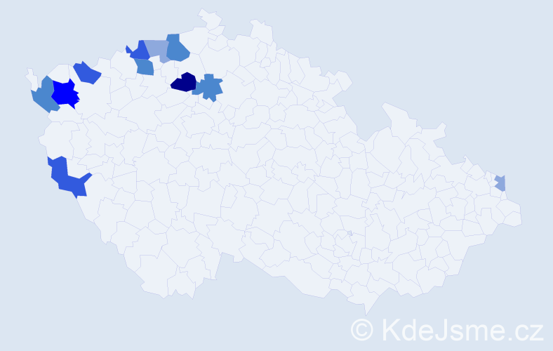Příjmení: 'Csorba', počet výskytů 28 v celé ČR