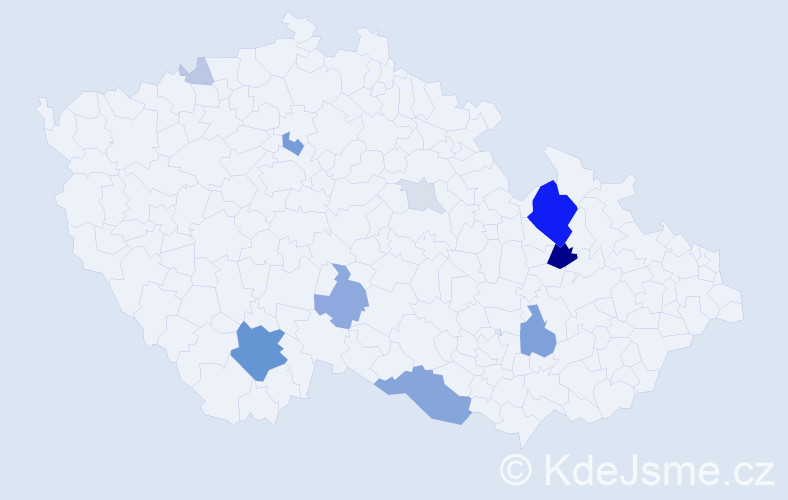 Příjmení: 'Langmannová', počet výskytů 38 v celé ČR
