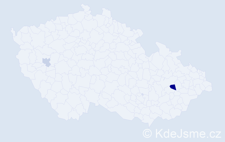 Příjmení: 'Kakapych', počet výskytů 5 v celé ČR