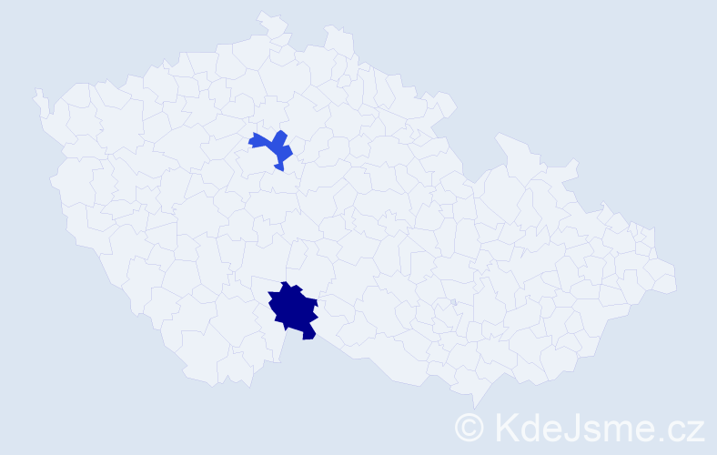 Příjmení: 'Avazov', počet výskytů 2 v celé ČR