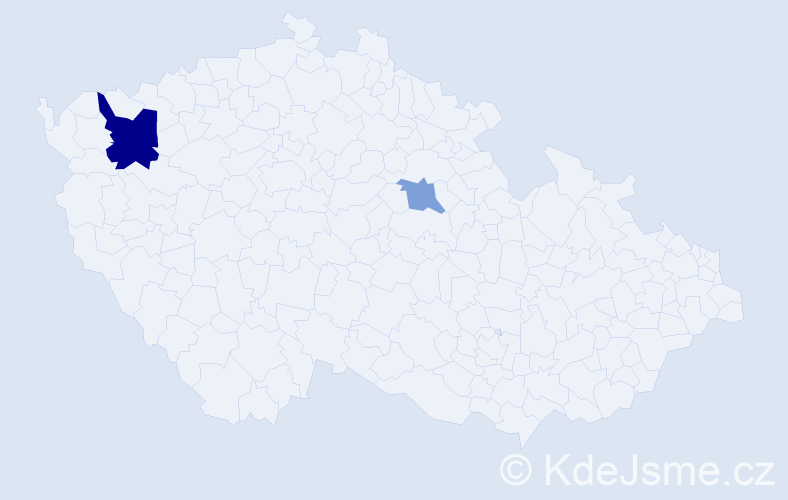 Příjmení: 'Kužmiaková', počet výskytů 4 v celé ČR