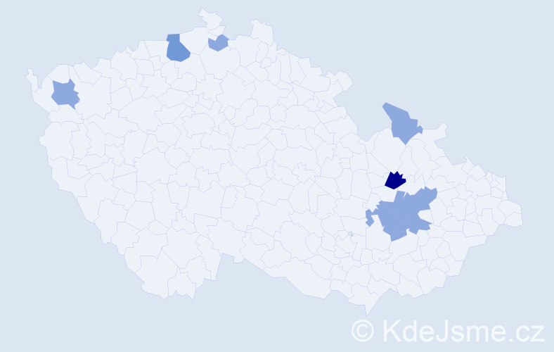 Příjmení: 'Pohajdová', počet výskytů 14 v celé ČR