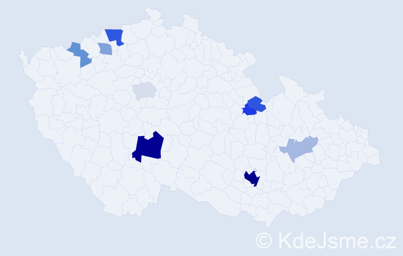 Příjmení: 'Manuel', počet výskytů 27 v celé ČR