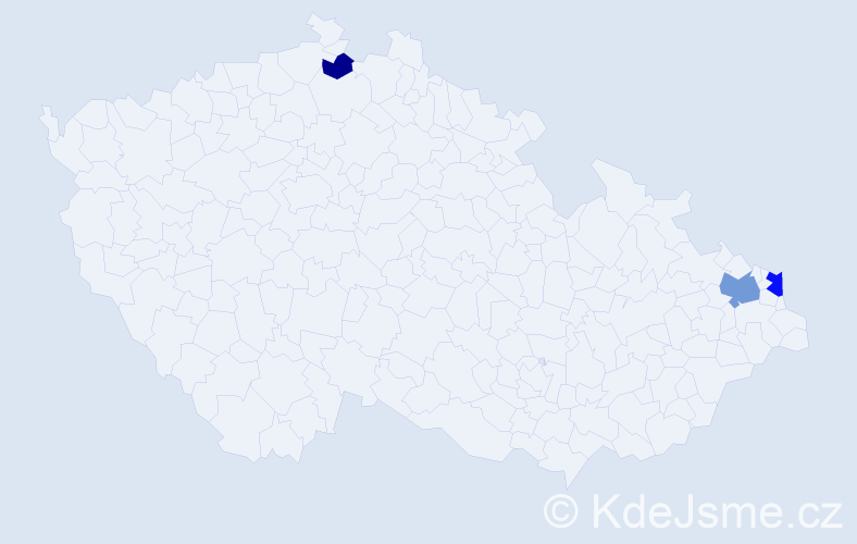 Příjmení: 'Ziomek', počet výskytů 11 v celé ČR