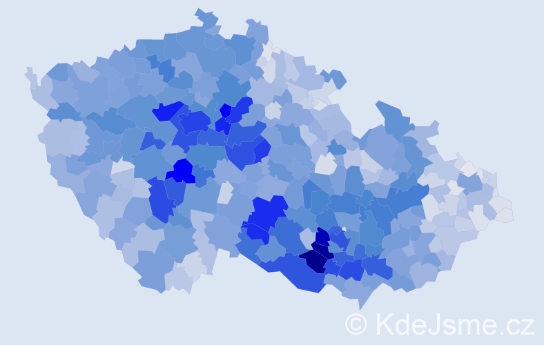 Příjmení: 'Procházka', počet výskytů 15936 v celé ČR