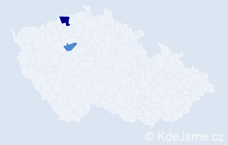 Příjmení: 'Nevolin', počet výskytů 3 v celé ČR
