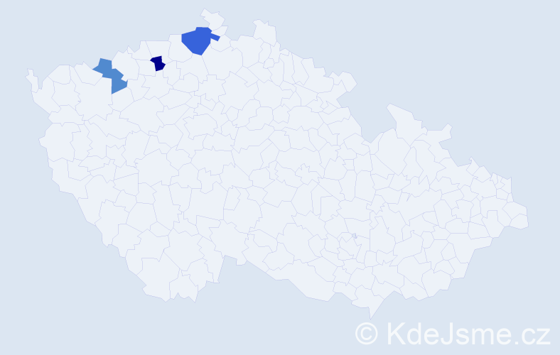 Příjmení: 'Kozibrádek', počet výskytů 4 v celé ČR