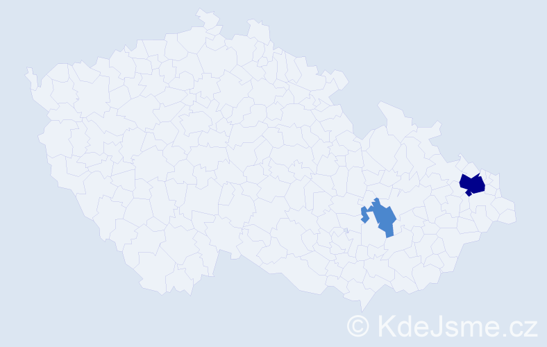 Příjmení: 'Kotulášová', počet výskytů 4 v celé ČR