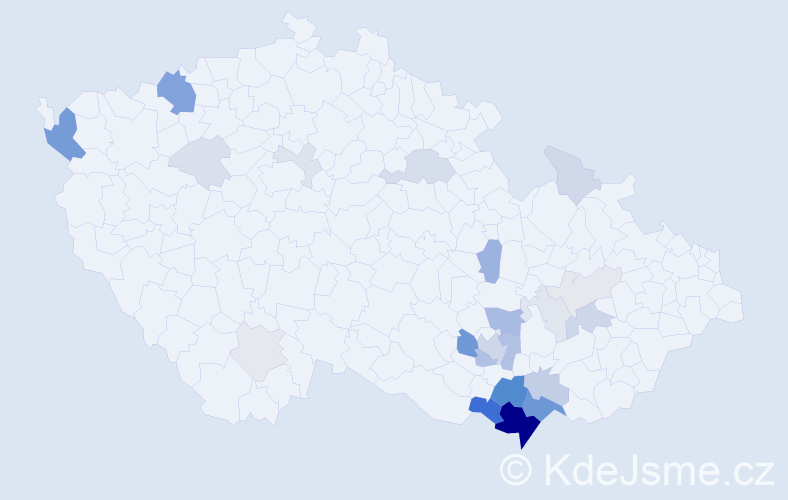 Příjmení: 'Cabal', počet výskytů 82 v celé ČR