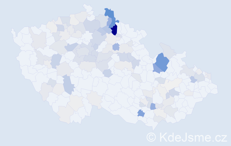 Příjmení: 'Matura', počet výskytů 482 v celé ČR