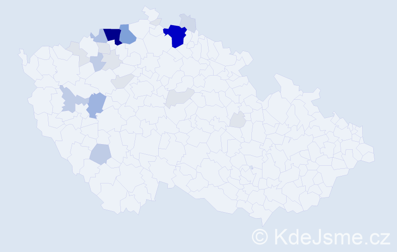 Příjmení: 'Kudráčová', počet výskytů 92 v celé ČR