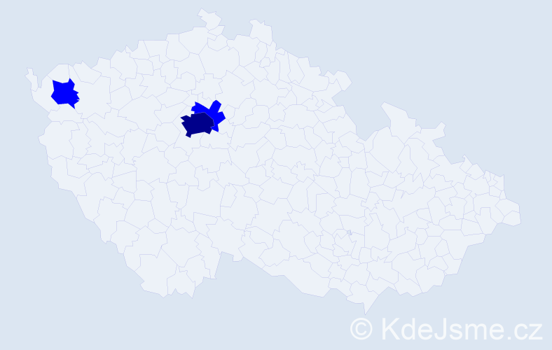 Příjmení: 'Smyth', počet výskytů 4 v celé ČR
