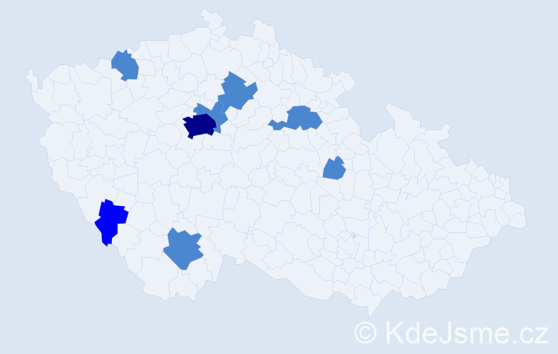 Příjmení: 'Shelest', počet výskytů 11 v celé ČR