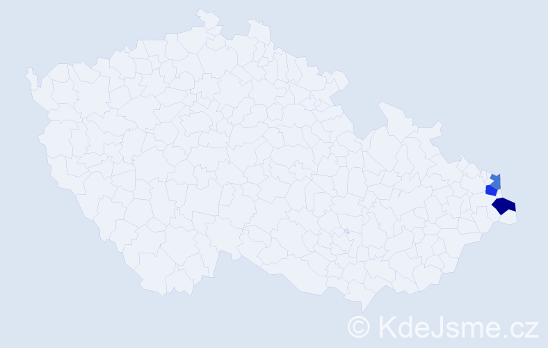 Příjmení: 'Korzec', počet výskytů 8 v celé ČR